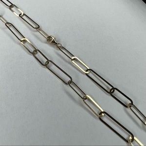 Link Chain Necklace 18k solid gold - 16”